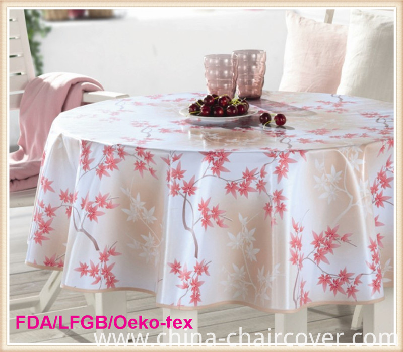 PVC Tablecloth with Nonwoven Backing LFGB Grade